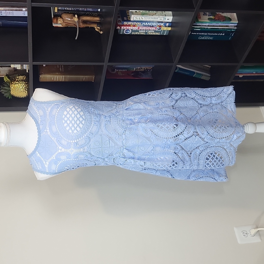 KIMICHI BLUE Blue Lace Dress Cover-up